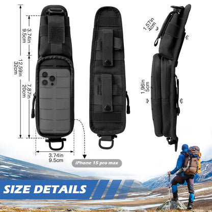 Jueachy Strap Shoulder Molle Accessories Pouch: Tactical Backpack Pocket Attachment Storage Phone Flashlight EDC