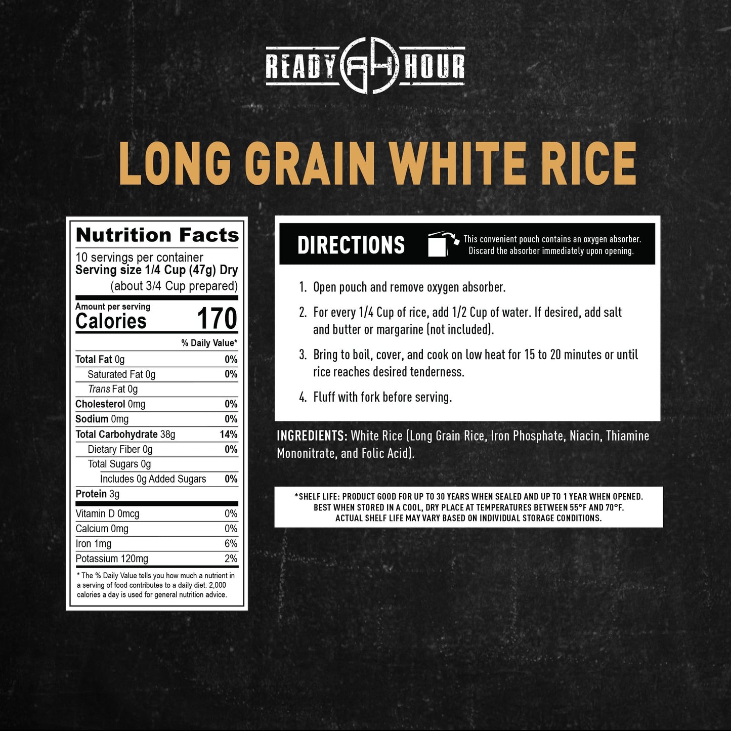 Ready Hour Mac and Cheese Case Pack (24 Servings), Freeze-Dried, Mac and Cheese Bulk, Survival Emergency and Real Non-Perishable Food, Long-Term Storage Food, 25-Year Shelf Life