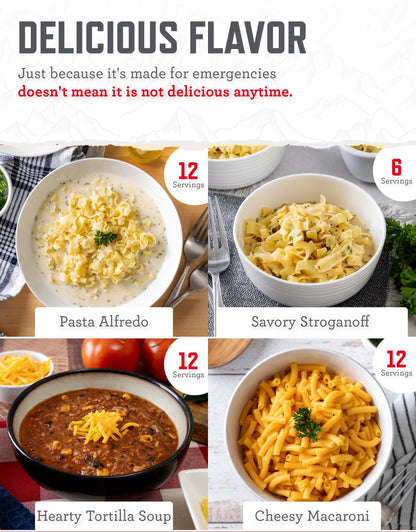 ReadyWise Emergency Food Supply - 120 Servings Favorites Sample Bucket, Survival Food Kit, Freeze Dried Prepper Food & Dehydrated Meals for Camping Essentials & Backpacking, up to 25 Year Shelf Life