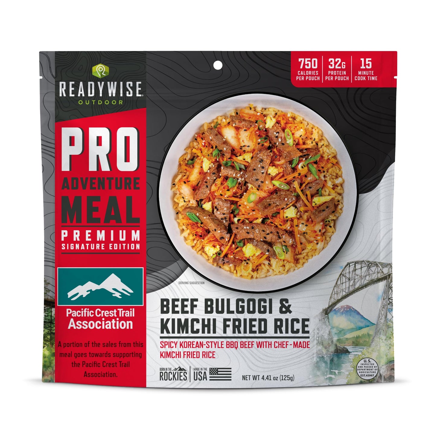 ReadyWise Outdoor Pro Adventure Meal - Breakfast Skillet, 2 Servings, 1 Pouch, Gluten Free, 700 Calories, 36g Protein, Freeze Dried Food & Dehydrated Backpacking Camping Meals, up to 5 Year Shelf Life