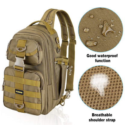 PLUSINNO Fishing Backpack with Fishing Rod and Reel Combos Tackle Boxes, Waterproof Tackle Backpack for Fishing Gear with Rod Holder, Fishing Gifts for Men with Fishing Tool Kit...