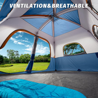 UNP Camping Shower Tent and 8 Person Camping Tent for Outdoor Hiking Fishing Portable