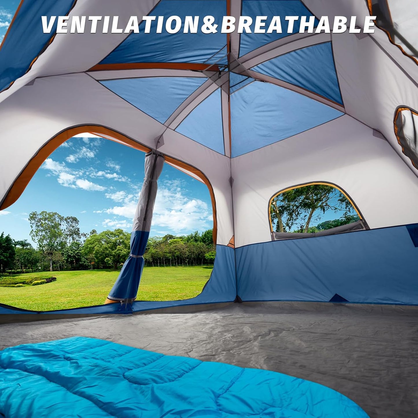 UNP Camping Shower Tent and 8 Person Camping Tent for Outdoor Hiking Fishing Portable