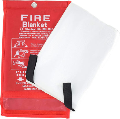 Parcil Distribution Wildfire Safety Kit - PD-101 Full Face Smoke Respirator & Fire Extinguisher Blanket Set - Home & Emergency Use - 2 P-A-3 Activated Carbon Filters