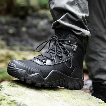 FREE SOLDIER Men's Waterproof Hiking Boots Tactical Work Boots Outdoor Lightweight Military Boots