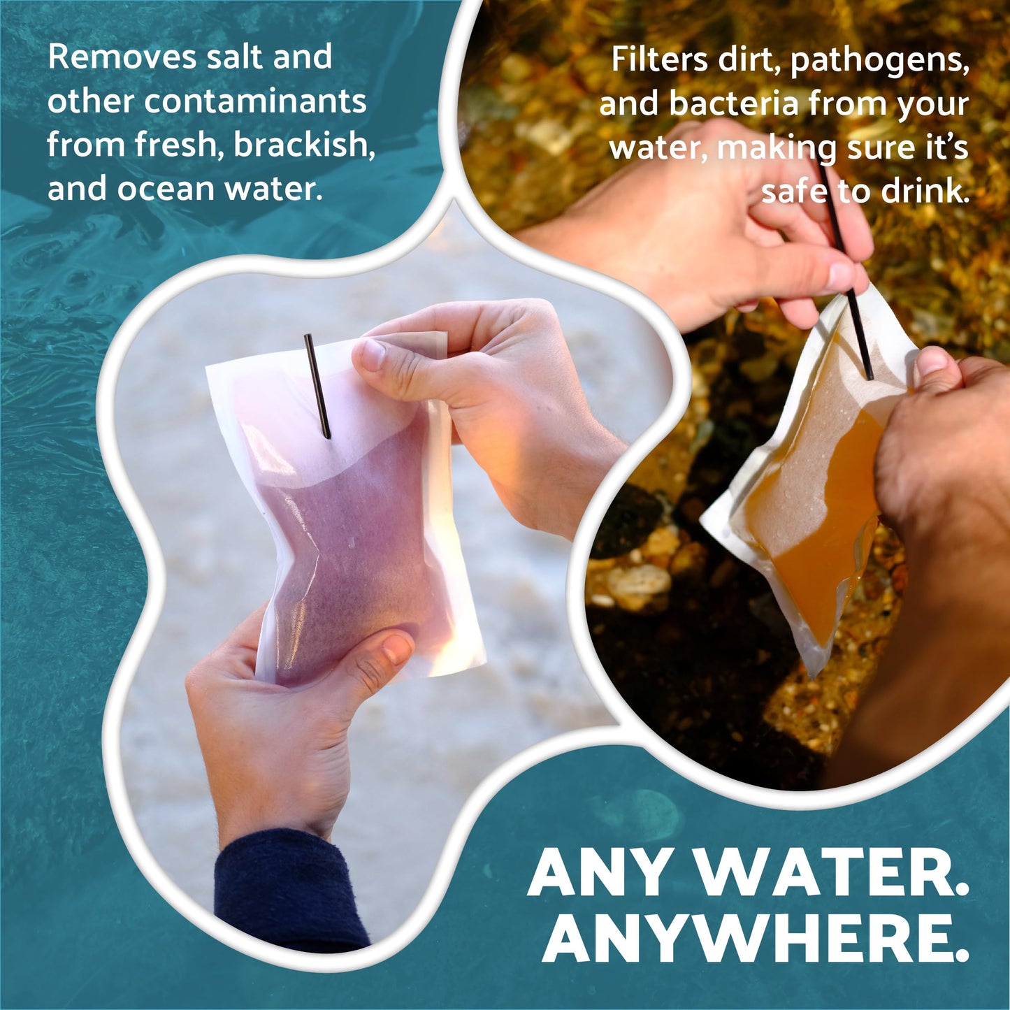 OTS Osmo Seal 8-Pack Emergency Desalination Kit – Portable Salt Water Filter & Water Purifier Survival System for Marine Survival, Boating, Bug Out Bag & Disaster Preparedness – Makes Hydration Drink