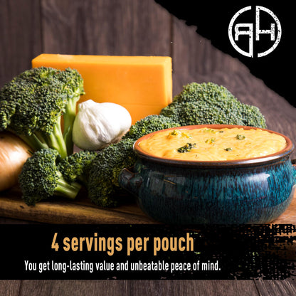 Ready Hour Homestyle Potato Soup Case Pack – 24 Servings (6 Pouches) – Freeze-Dried Soup, Emergency Survival Food, Long-Term Storage, Dehydrated Bulk Meal, Prepper Pantry Essential