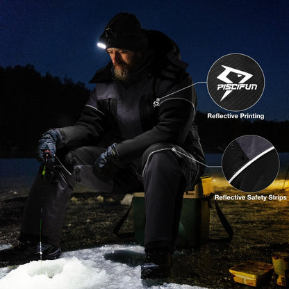 Piscifun Ice Fishing Jacket, Floating Waterproof Ice Fishing Coat, Insulated Jacket for Cold Weather Conditions