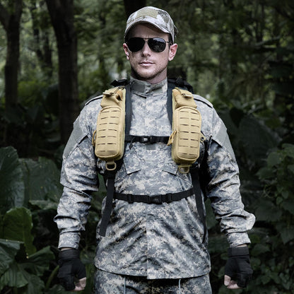 Jueachy Strap Shoulder Molle Accessories Pouch: Tactical Backpack Pocket Attachment Storage Phone Flashlight EDC