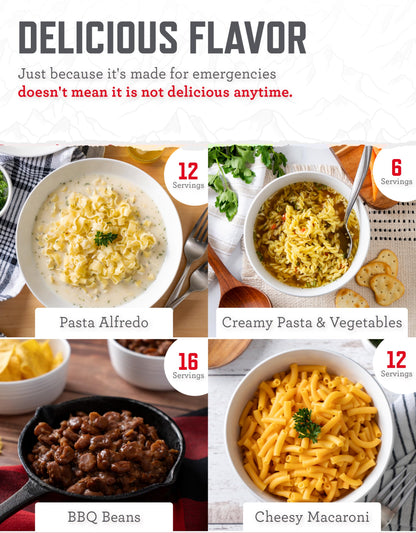 ReadyWise Emergency Food Supply - 14 Day, 150 Servings Emergency Freeze Dried Food Bucket, Protein Meals, Camping Essentials, Survival Kit, Disaster Prepping Supplies, up to 25 Year Shelf Life