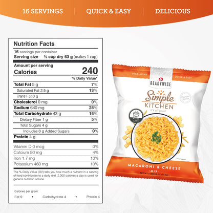 READYWISE - Simple Kitchen, Tomato Basil Soup, 17 Servings, MRE, Gluten Free, & Vegetarian, Food, Soup Mix, for Events, Hiking, Emergency Food Supply, Camping Essentials, or Daily Use, 1 Pack