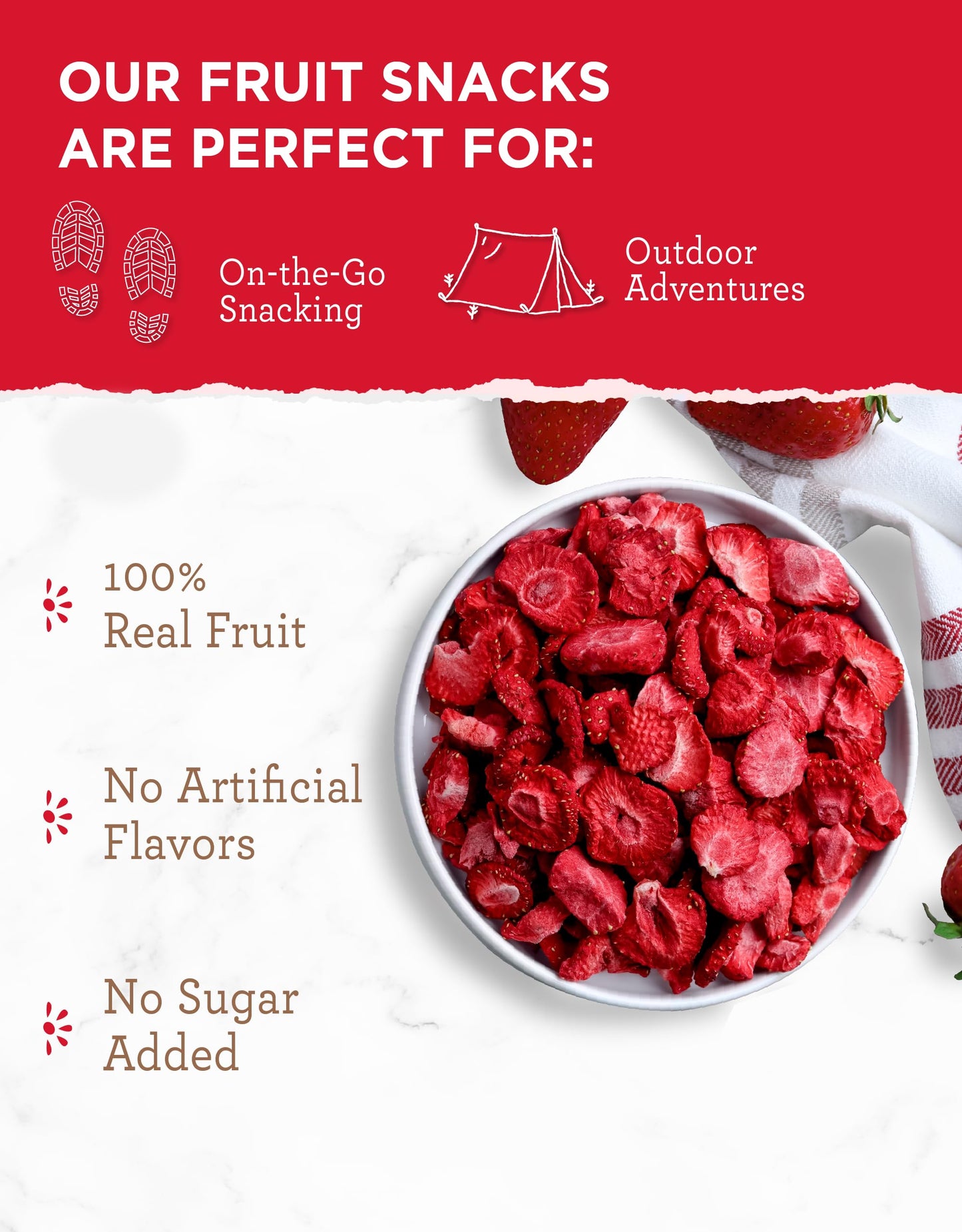 READYWISE - Simple Kitchen, Freeze-Dried Peaches, 1.16 oz, Pack of 6, Vegetarian, Gluten Free, Snacks, Peaches, Dried Fruit, Pre Workout, Healthy Snacks, Camping, Backpacking, Survival Food