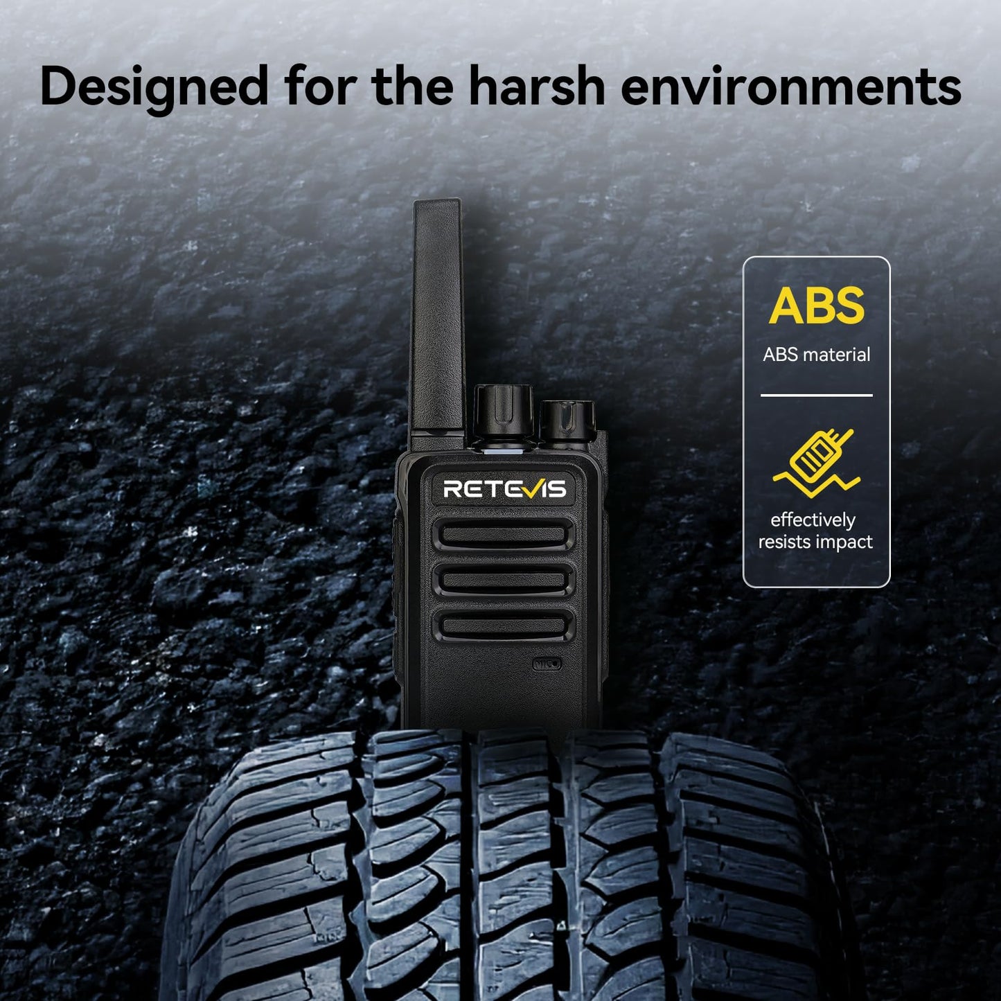 Retevis RT68 Walkie Talkies Rechargeable, Portable Two Way Radios 6 Pack with Six-Way Multi Gang Charger, Heavy Duty Walkie Talkie for Adults, Hands Free, Long Range, for School Restaurant Farm