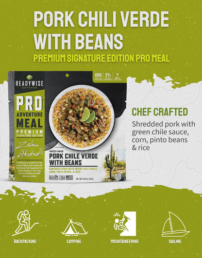 ReadyWise Outdoor Pro Adventure Meal - Country-Style Chicken Pot Pie, 2 Servings, 1 Pouch, 900 Calories, 30g Protein, Freeze Dried Food & Dehydrated Backpacking Camping Meals, up to 5 Year Shelf Life