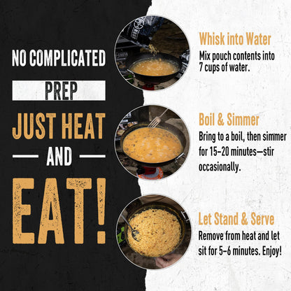 Ready Hour Mac and Cheese Case Pack (24 Servings), Freeze-Dried, Mac and Cheese Bulk, Survival Emergency and Real Non-Perishable Food, Long-Term Storage Food, 25-Year Shelf Life