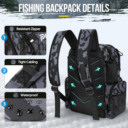 PLUSINNO H5 Horizontal Fishing Rod/Pole Holders for Garage,And Fishing Backpack with Rod Holders & Cooler