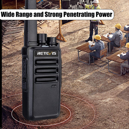 Retevis RT68 2 Way Radio, Long Range Walkie Talkies for Adults (10 Pack) with 10 Multi Way Charger, Easier Securer Charging, 1200mAh, Compact Handheld Two Way Radios Rechargeable for Industry