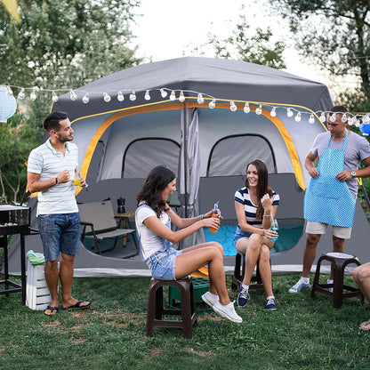 UNP Portable Cabin Tent for 4 Person and 8 Person Camping Tent Easy Set Up, Waterproof with Top Rainfly for Outdoor Camping/Hiking