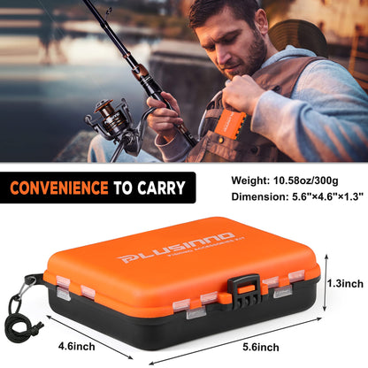 PLUSINNO 253/387pcs Fishing Gear Accessories Kit, Fishing Tackle Box with Tackle Included, Fishing Hooks, Fishing Weights Sinkers, Spinner Blade, Fishing Equipment for Bass Trout Bluegill Crappie