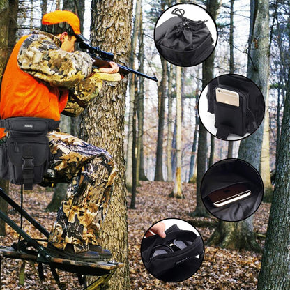 Jueachy Tactical Backpack(Black)+Drop Leg Bag(Black)