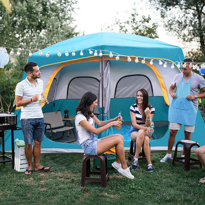 UNP Portable Cabin Tent for 4 Person and 8 Person Camping Tent Easy Set Up, Waterproof with Top Rainfly for Outdoor Camping/Hiking