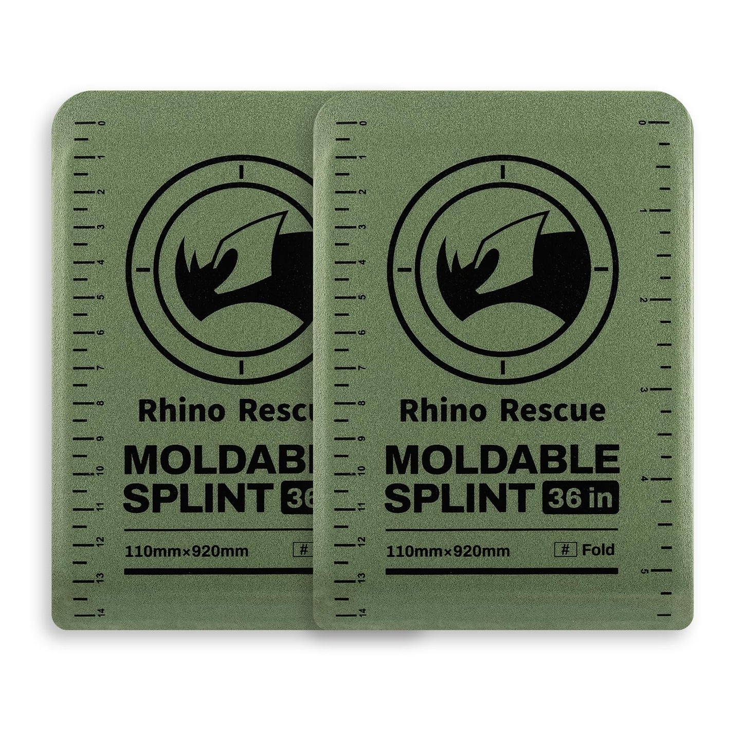 RHINO RESCUE First Aid Splint 36" X 4.3" Orange-Gray, Keep Bones in Position (1, Folded)