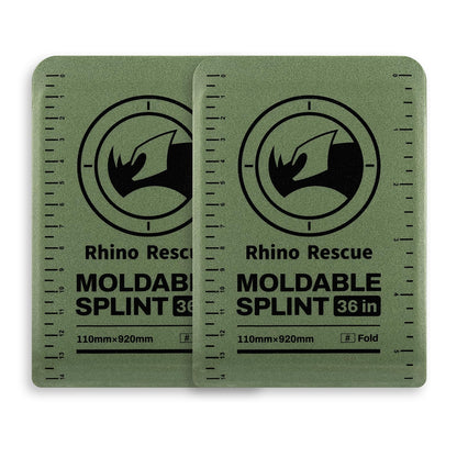 RHINO RESCUE First Aid Splint 36" X 4.3" Orange-Gray, Keep Bones in Position (1, Folded)