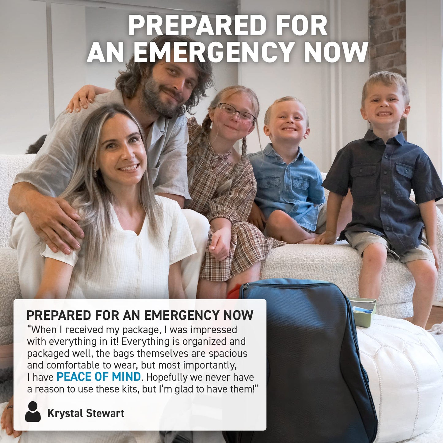 Earthquake Kit - 72 HRS Essential Emergency Survival Kit, Heavy Duty 72 Hour Bug Out Bag Survival Kit for Earthquake, Hurricane, Tsunami - Include Emergency First Aid Kit, Water, Food (Black 2P)