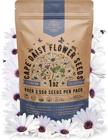 Marigold Seeds Pack 1 oz - Over 9,250 Non-GMO Heirloom Marigold Seeds for Planting Indoor & Outdoor Gardening, Flower Seed for Planting Home and Garden, Flowers Seed in Individual Packet