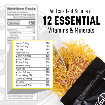 Ready Hour Mac and Cheese Case Pack (24 Servings), Freeze-Dried, Mac and Cheese Bulk, Survival Emergency and Real Non-Perishable Food, Long-Term Storage Food, 25-Year Shelf Life