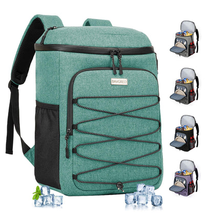 BAVGRED Cooler Backpack Insulated Leak Proof 30 Cans for Men Women,Waterproof Soft Cooler Bag，Lightweight Ice Chest Lunch Backpack for Beach Camping Picnic Travel Worksite Fishing