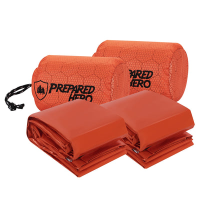 Prepared Hero Survival Bag - Emergency Sleeping Bag, Thermal Bivy Sack for Camping, Hiking, Outdoor. Lightweight, Portable, Survival Shelter.