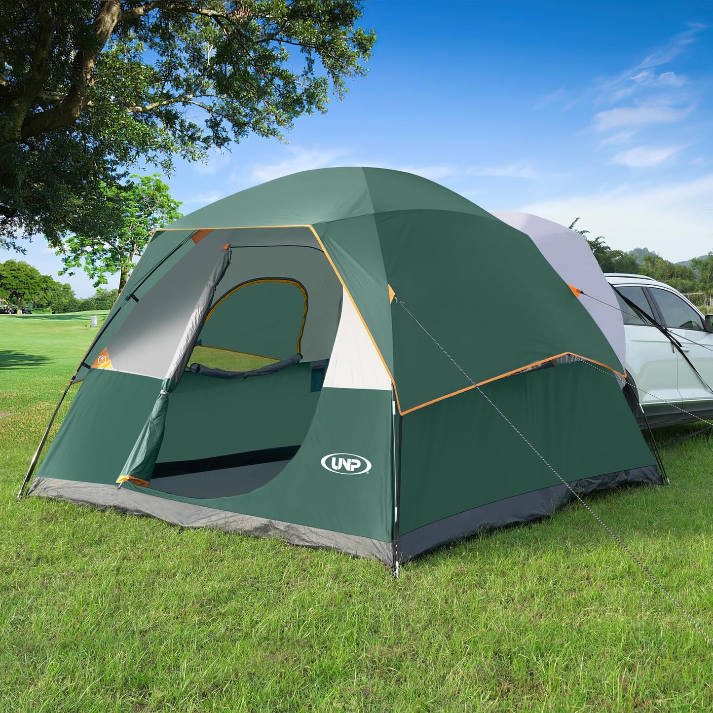 UNP SUV Dome Tent for Camping, Outdoor 6 Person Car Camping Tent, Easy Set Up SUV Tailgate Tent with Rainfly 10' x 10' Vehicle Camping Tent | for Camping, Outdoor, Car Camping Tent, Easy Set Up, SUV Tailgate Tent, with Rainfly