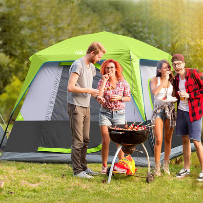 UNP 2/4/6/8 Person Tent, Portable Cabin Tent, Camping Tent 4-Person Easy Set Up, Waterproof with Top Rainfly for Outdoor Camping/Hiking | Easy Set Up, Waterproof, Top Rainfly