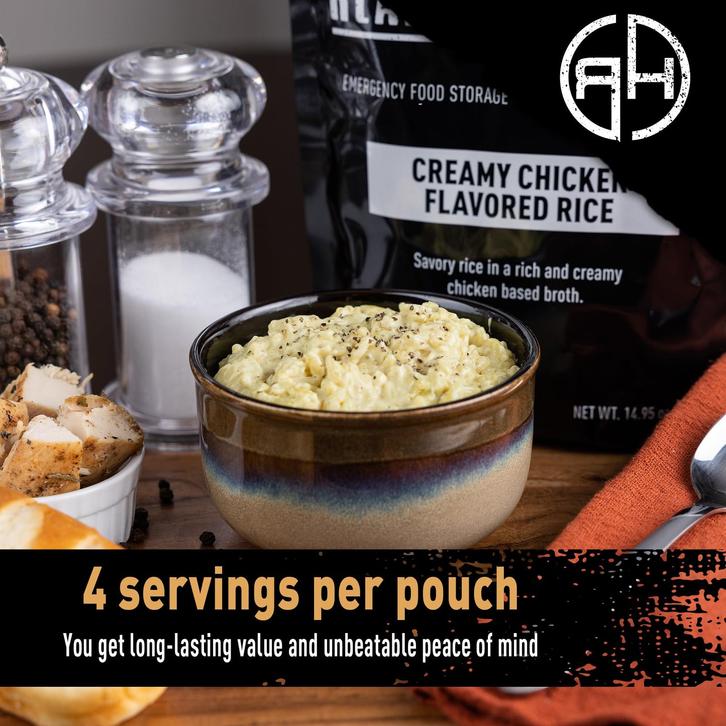 Ready Hour Mac and Cheese Case Pack (24 Servings), Freeze-Dried, Mac and Cheese Bulk, Survival Emergency and Real Non-Perishable Food, Long-Term Storage Food, 25-Year Shelf Life