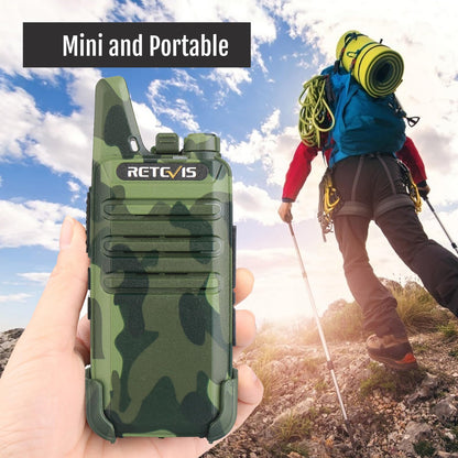 Retevis RT22 Two Way Radio Long Range Rechargeable,Portable 2 Way Radio, USB-C Charging, Handsfree Walkie Talkies for Adults Cruise Hiking Camping(4 Pack)