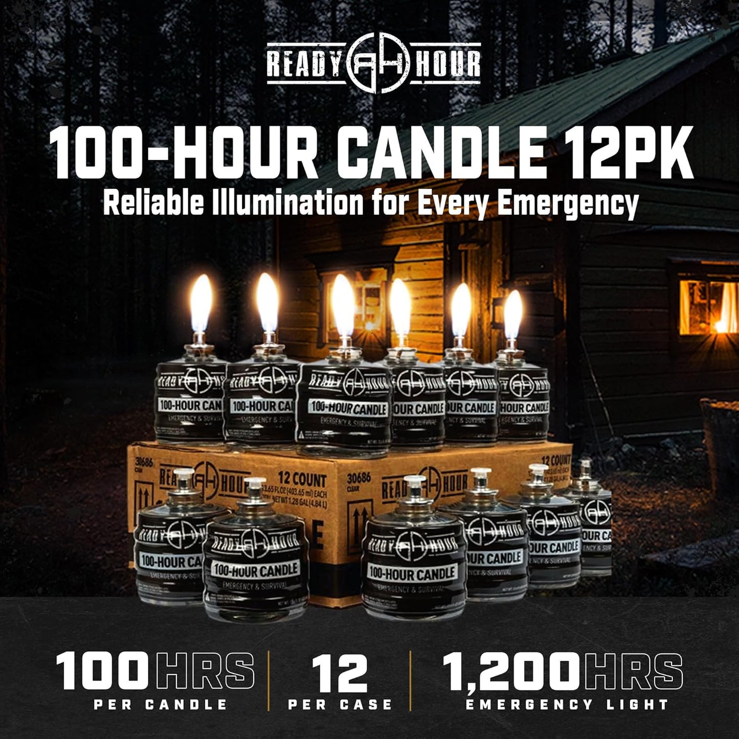 100-Hour Candle for Emergencies (12-Pack)