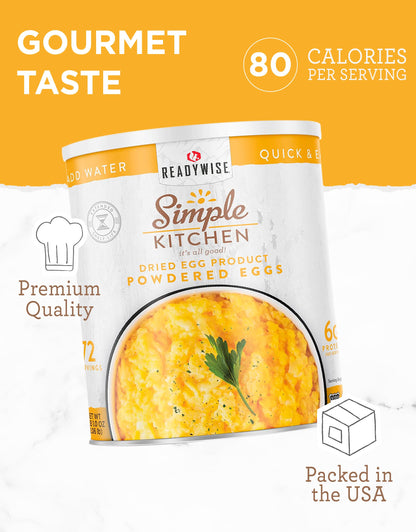 READYWISE - Simple Kitchen Freeze Dried Whole Blueberries, 28 Servings, Vegan, Gluten Free, Fruit Snacks, Emergency Supplies, Dehydrated Fruit, Blueberries