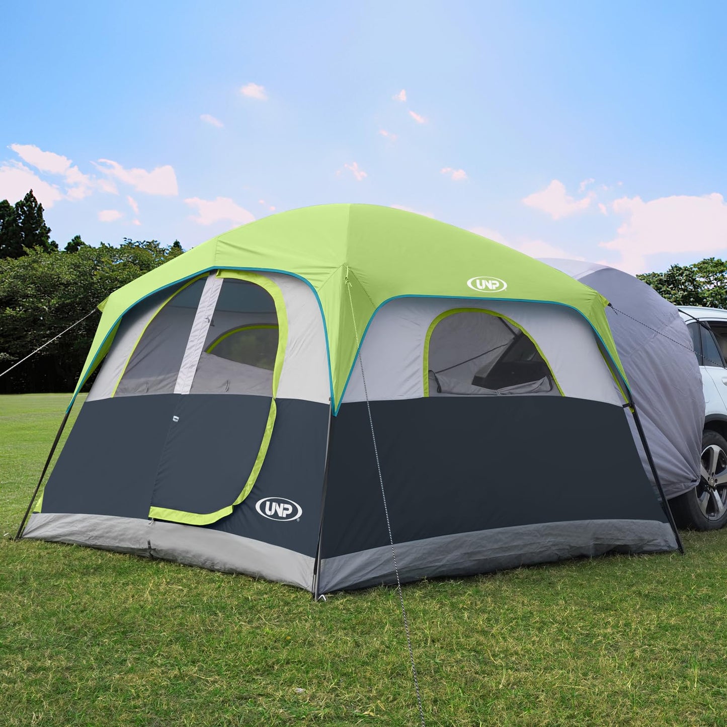 UNP SUV Tent for Camping, 6-Person SUV Tailgate Tent - Easy Set Up with Rainfly, 10'x9'x78in(H)
