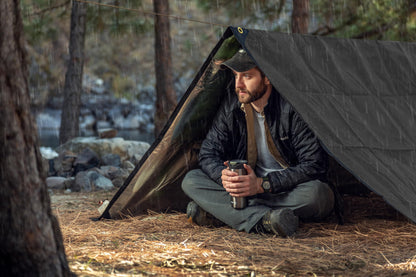 Arcturus XL Heavy Duty Survival Blanket – Insulated Reflective Thermal Camping Tarp - 8.5 FT x 12 FT (Olive Green)