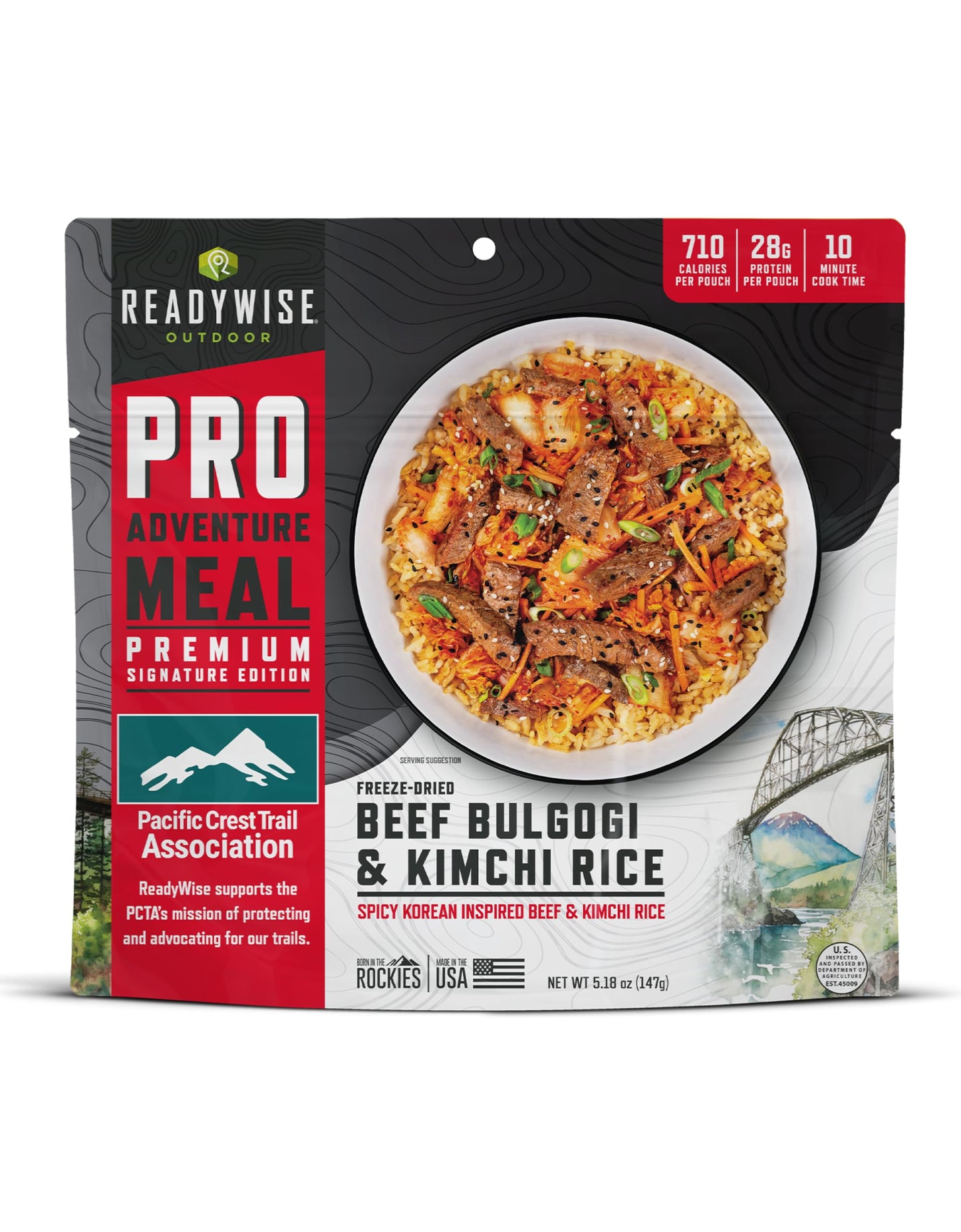 ReadyWise Outdoor Pro Adventure Meal - Country-Style Chicken Pot Pie, 2 Servings, 1 Pouch, 900 Calories, 30g Protein, Freeze Dried Food & Dehydrated Backpacking Camping Meals, up to 5 Year Shelf Life