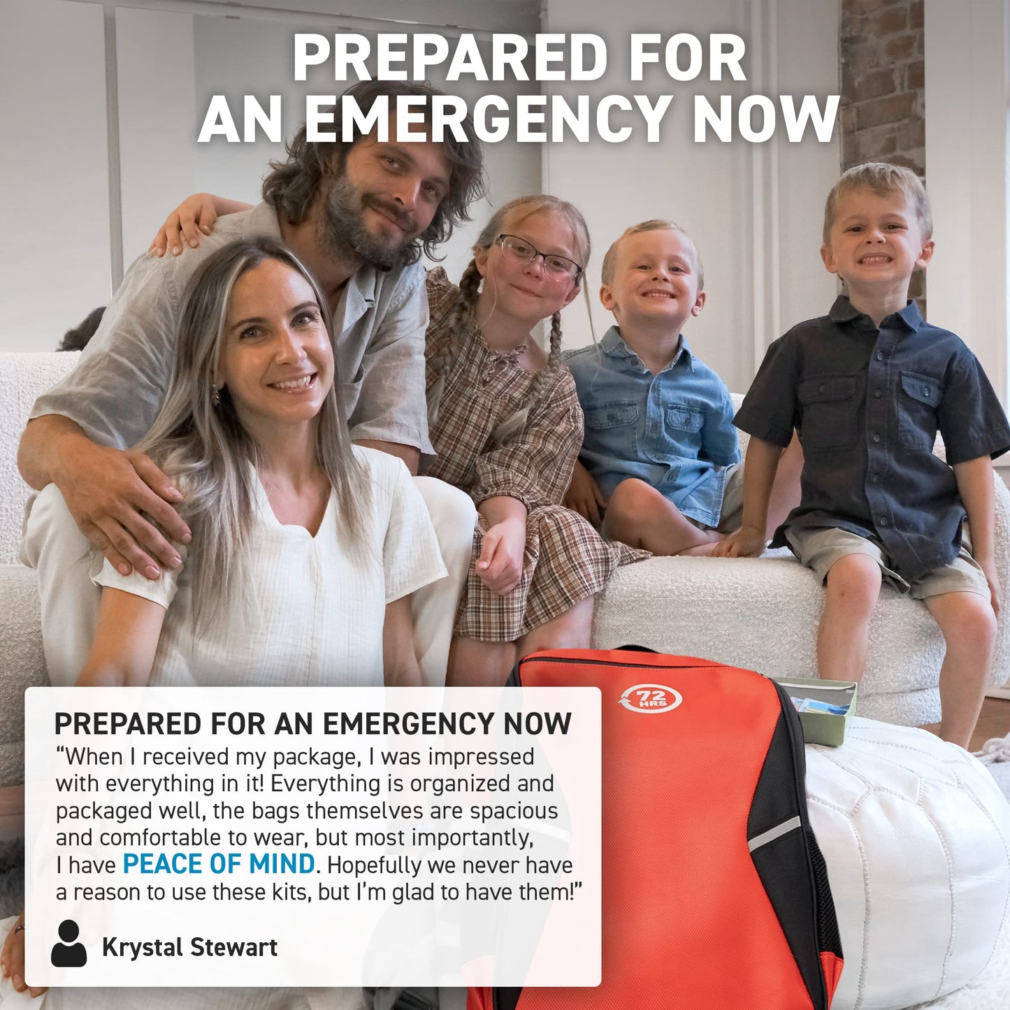 Earthquake Kit - 72 HRS Essential Emergency Survival Kit, Heavy Duty 72 Hour Bug Out Bag Survival Kit for Earthquake, Hurricane, Tsunami - Include Emergency First Aid Kit, Water, Food (Black 2P)