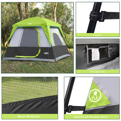 UNP 2/4/6/8 Person Tent, Portable Cabin Tent, Camping Tent 4-Person Easy Set Up, Waterproof with Top Rainfly for Outdoor Camping/Hiking | Easy Set Up, Waterproof, Top Rainfly