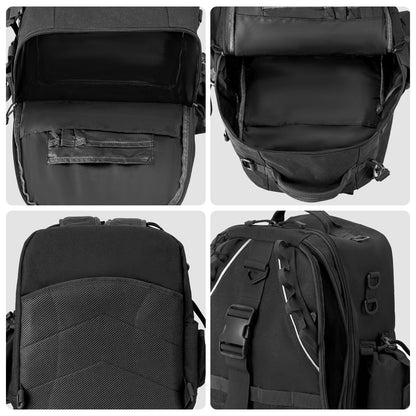Jueachy Fishing Tackle Backpack: Water-Resistant Fishing Backpack with Rod Holder Fishing Shoulder Storage Bags