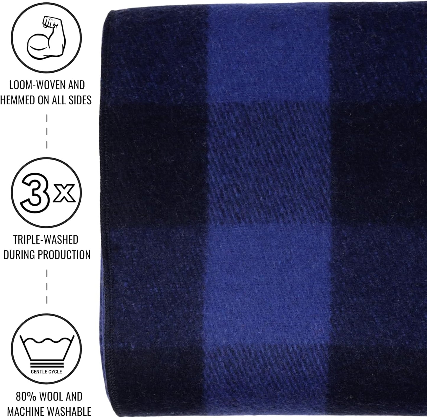 Arcturus Blue Buffalo Wool Blanket and Carry Straps Bundle