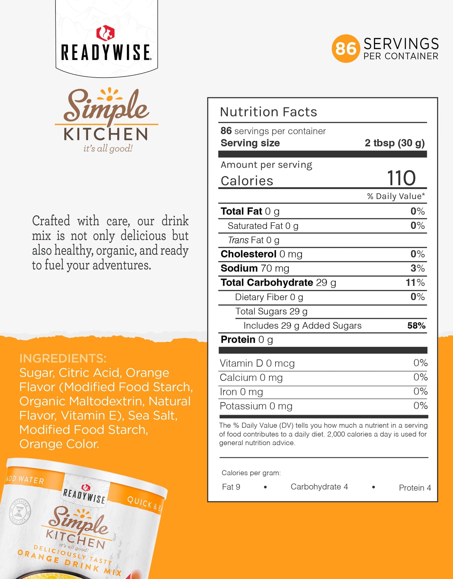 Simple Kitchen #10 Can, Powdered Milk Bulk, for Daily Use & Emergency Food Long Term Storage, up to 25 Year Shelf Stable Life