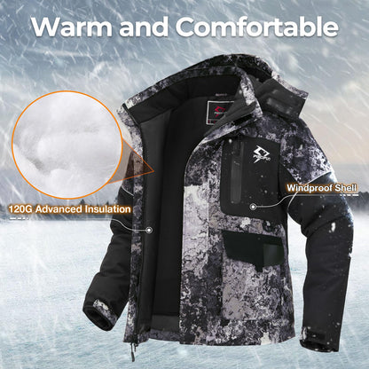 Piscifun Ice Fishing Jacket, Floating Waterproof Ice Fishing Coat, Insulated Jacket for Cold Weather Conditions