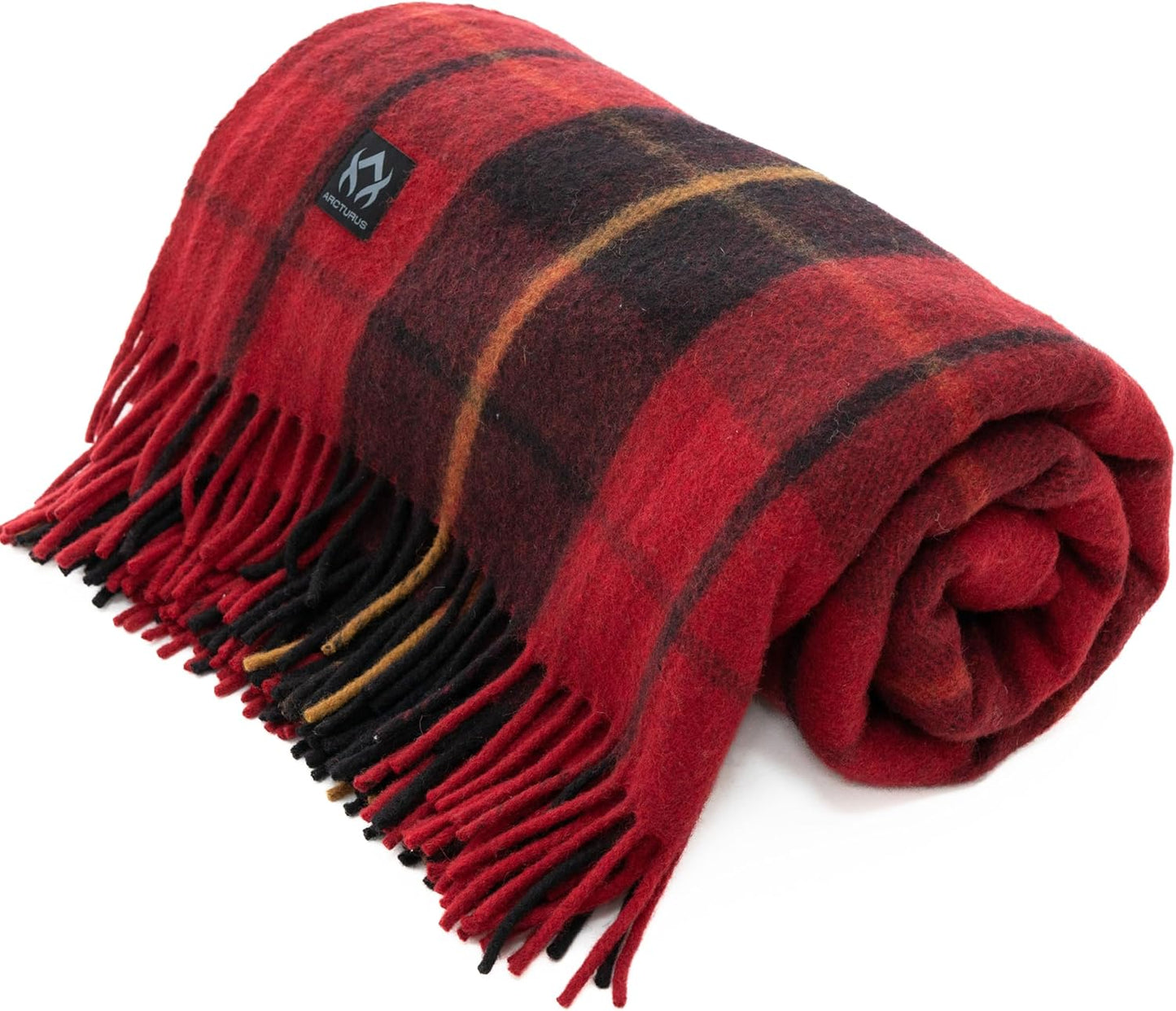 Arcturus Wool Blanket Throw - 50in x 60in - Clan Wallace Plaid