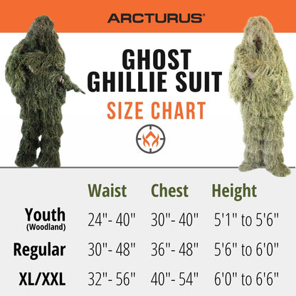 Arcturus Ghost Ghillie Suit | Ultra-Dense Design | Superior Camo Coverage for Hunters, Military, Snipers, Airsoft & Paintball