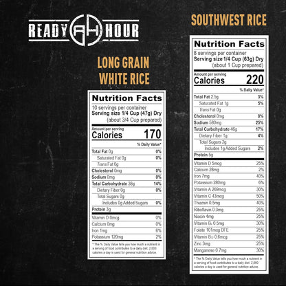 Ready Hour Beans Trio with Rice Kit Bucket (100 Servings) Survival Beans and Rice, Survival Food Storage, Emergency Preparedness Food, Prepper, Easy Prep, 30-Year Shelf Life